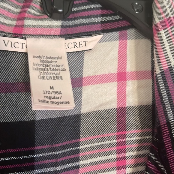 PINK Victoria’s Secret Plaid Pajama Top - Picture 2 of 2